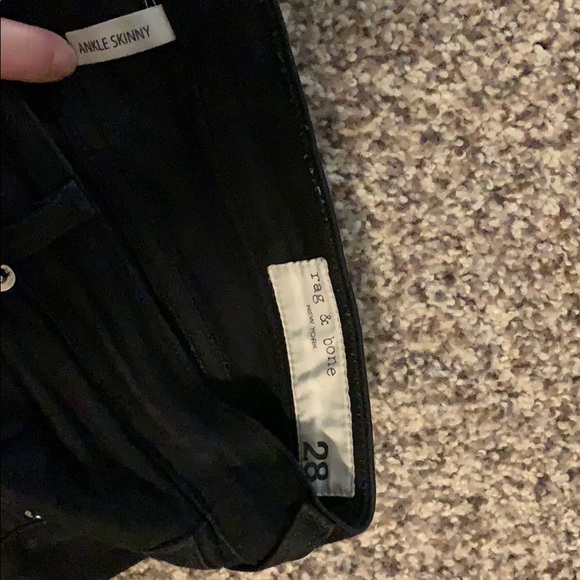 Rag & Bone Ankle Skinny Black Denim - Picture 2 of 2